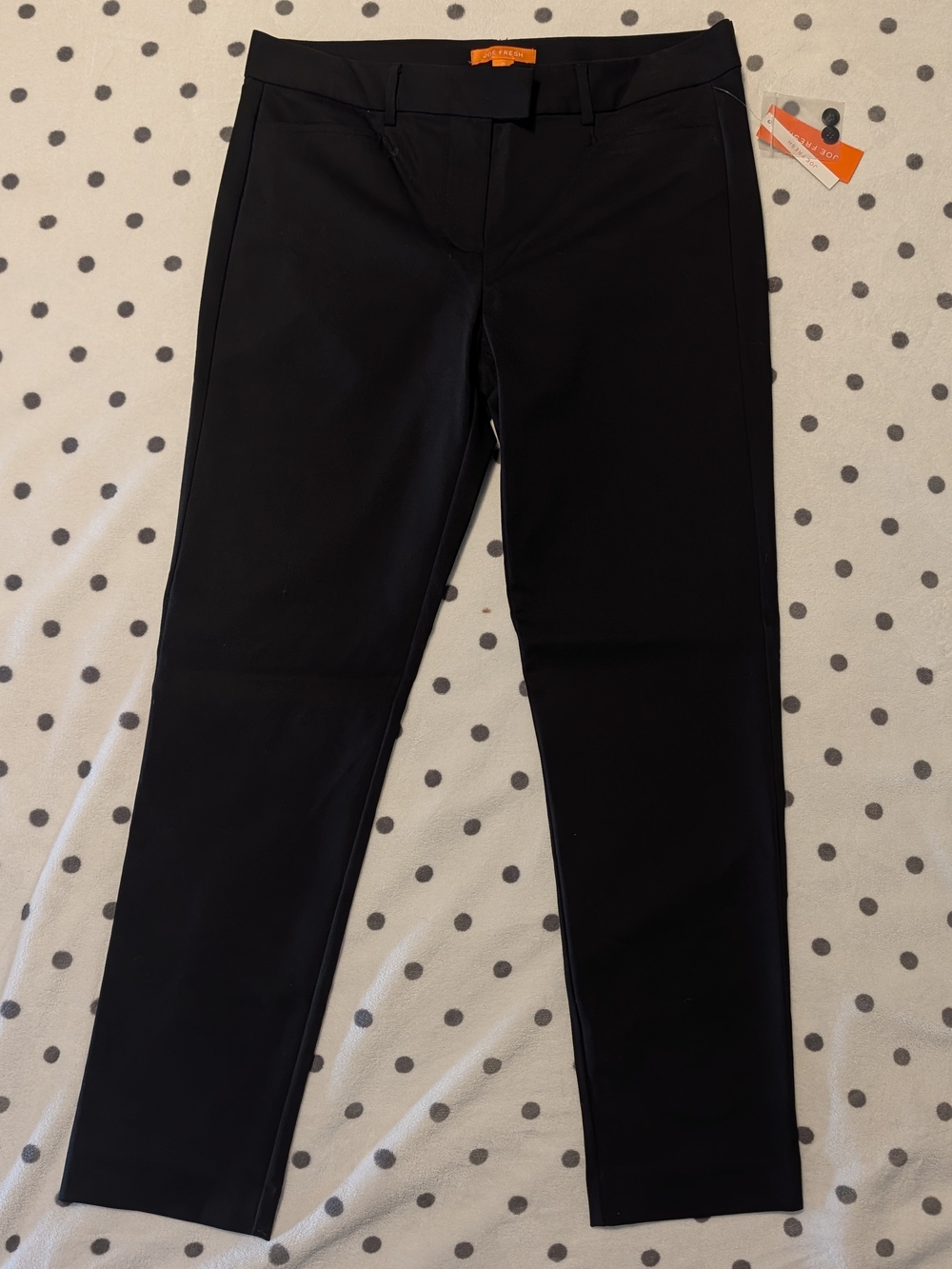 Joe Fresh Black Women's Dress Pants with Hook Waist